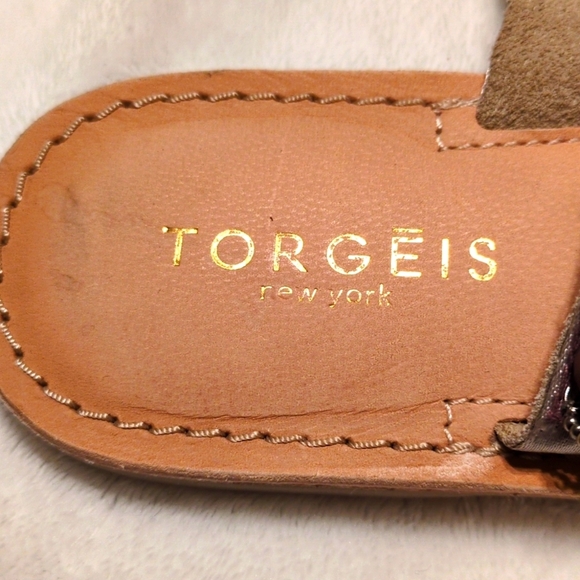 Torgeis Sandals sz 7 Leather lining with beads - Picture 4 of 8